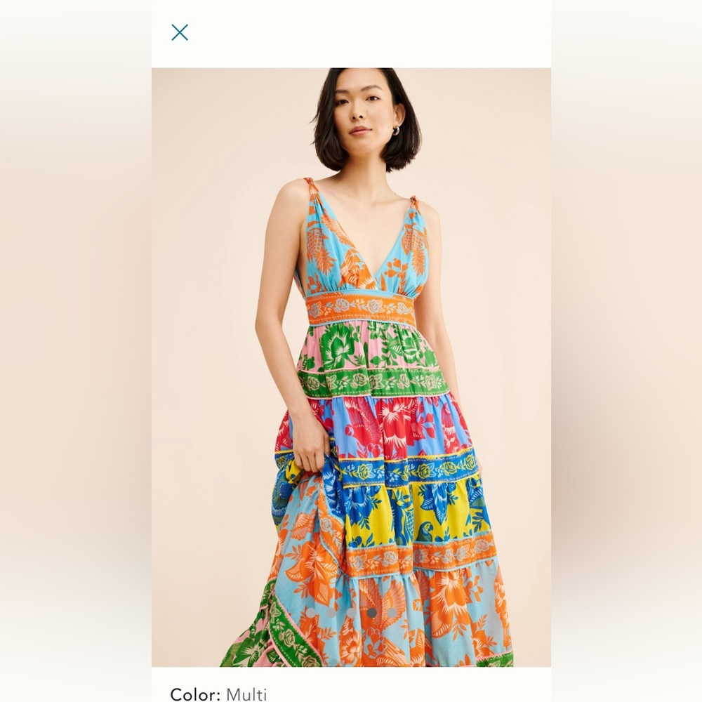 Multicolor Floral Maxi Dress Farm Rio